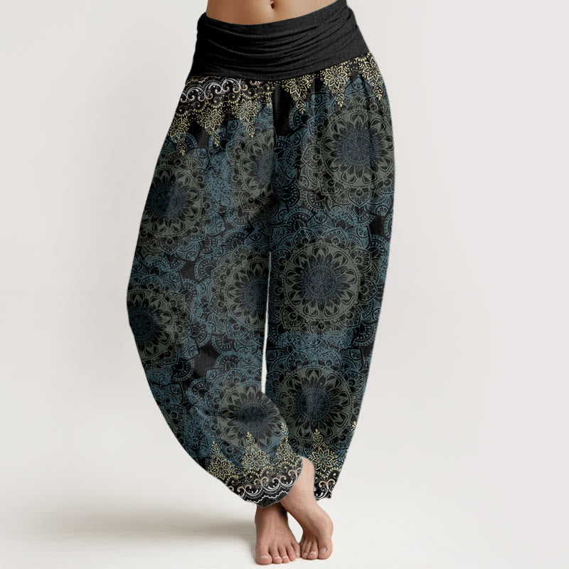 Breathable Cotton Mandala Geometric Meditation Harem Pants