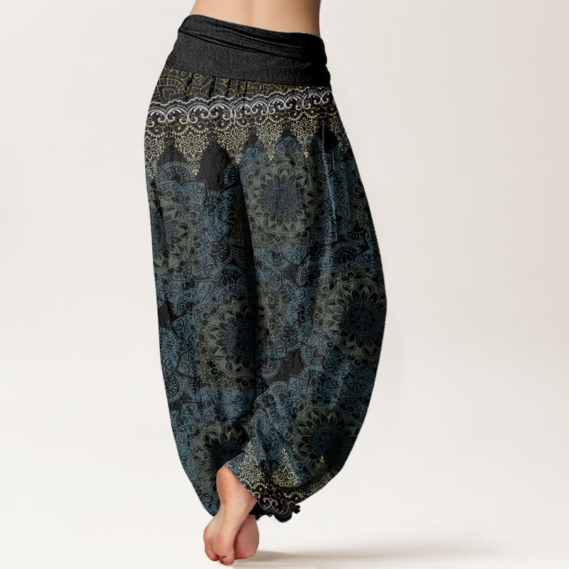 Breathable Cotton Mandala Geometric Meditation Harem Pants