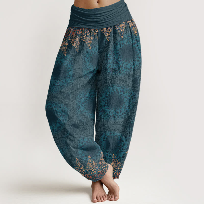 Breathable Cotton Mandala Geometric Meditation Harem Pants