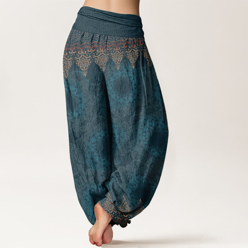 Breathable Cotton Mandala Geometric Meditation Harem Pants