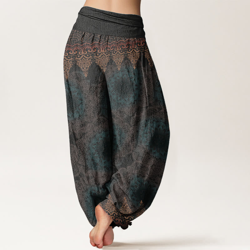 Breathable Cotton Mandala Geometric Meditation Harem Pants