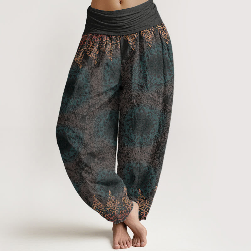 Breathable Cotton Mandala Geometric Meditation Harem Pants