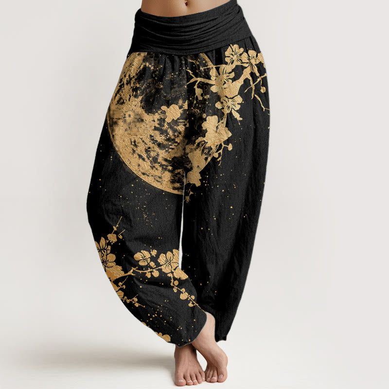 Tactile Cotton Plum Blossom Meditation Harem Pants
