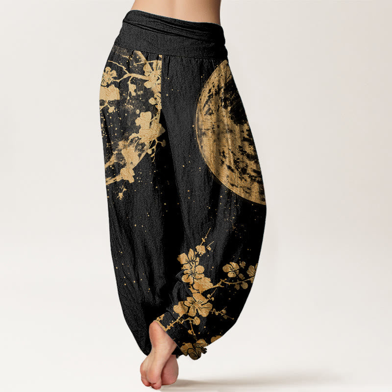 Tactile Cotton Plum Blossom Meditation Harem Pants