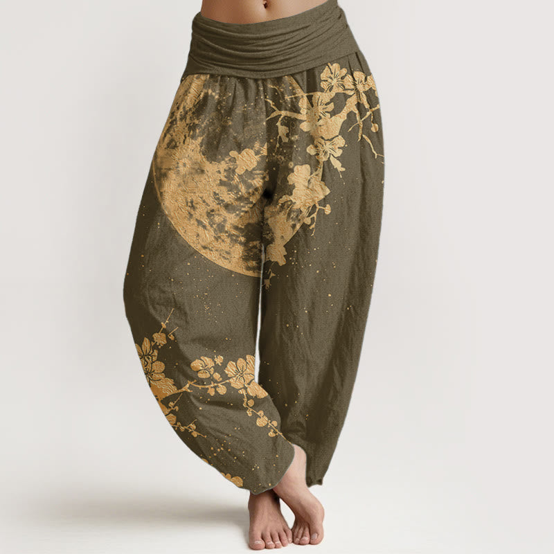 Tactile Cotton Plum Blossom Meditation Harem Pants