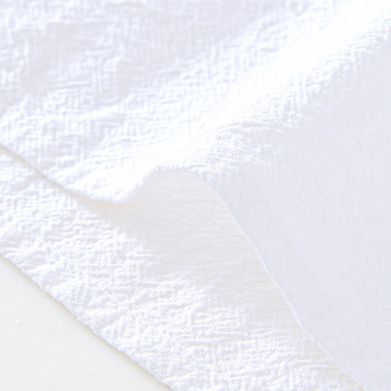 Vintage Plain Simple Design Men's Short Sleeve Cotton Linen Shirt Clothing With Pockets