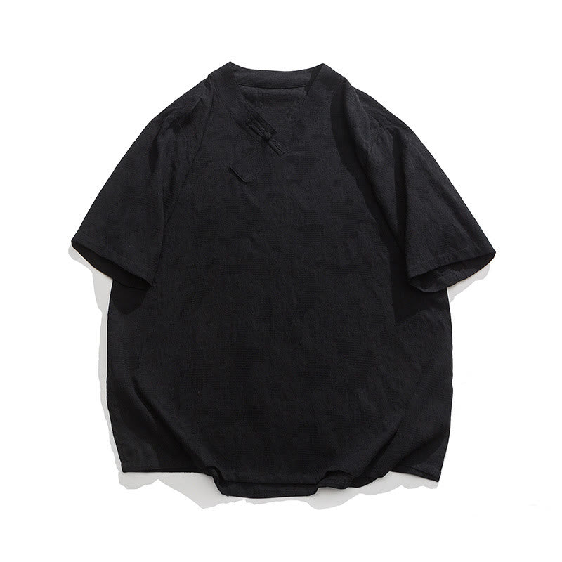 Cotton Linen Frog-Button Tai Chi Meditation Shirt