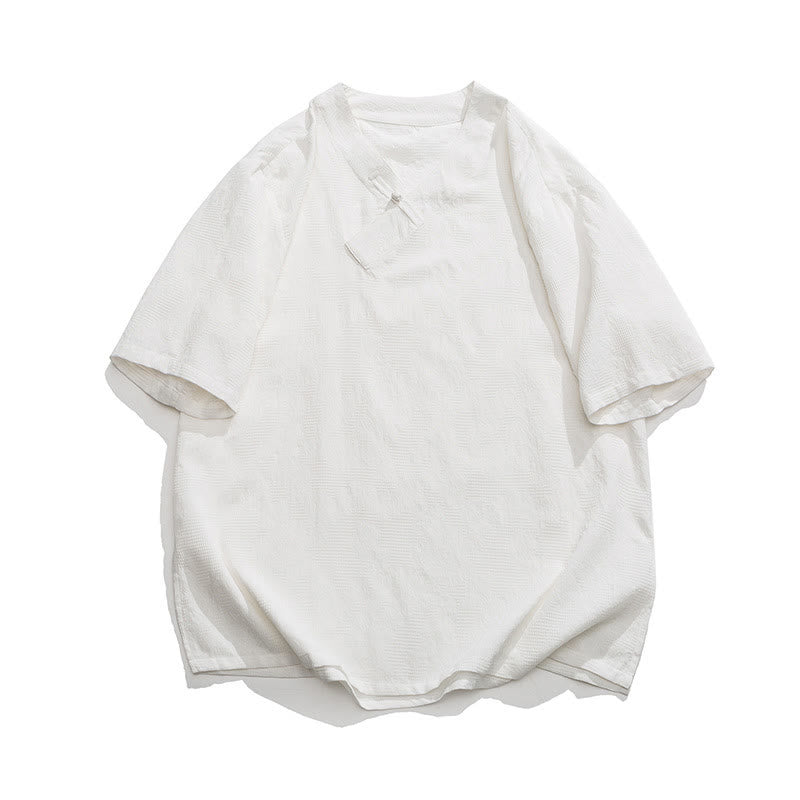 Cotton Linen Frog-Button Tai Chi Meditation Shirt