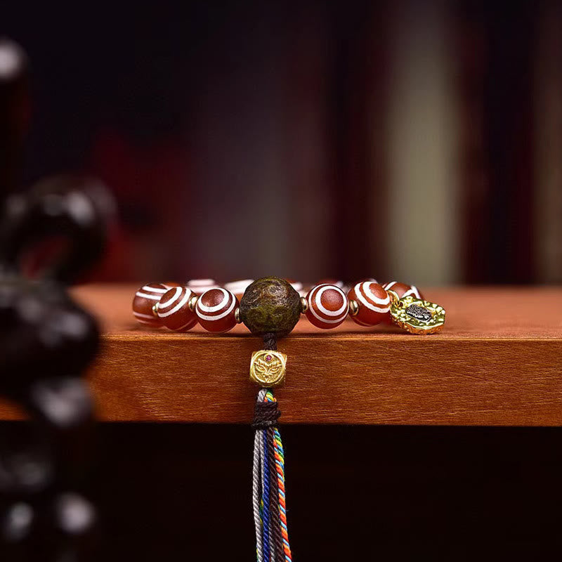 Tibetan Zakiram Red Agate Confidence Bracelet