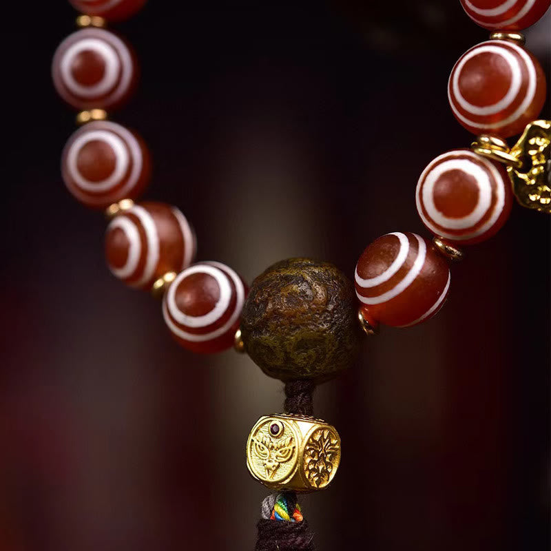 Tibetan Zakiram Red Agate Confidence Bracelet