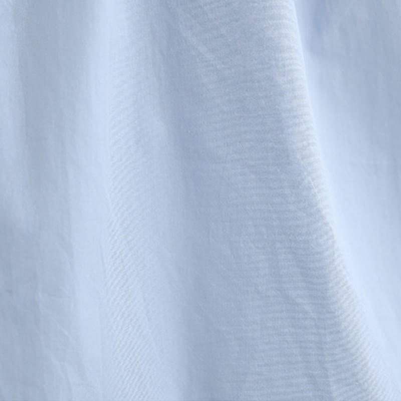 Tactile Cotton Linen Halter Neck Pleated Meditation Vest