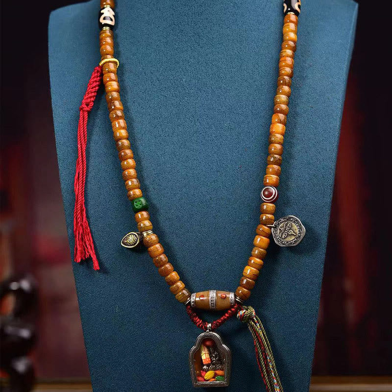 Tibetan 108 Beads Camel Bone Luck Tassel Mala