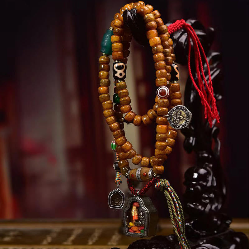 Tibetan 108 Beads Camel Bone Luck Tassel Mala