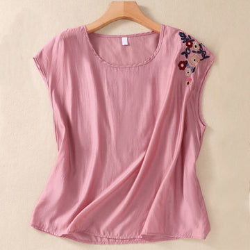 Tactile Cotton Linen Embroidered Mindful Meditation Vest