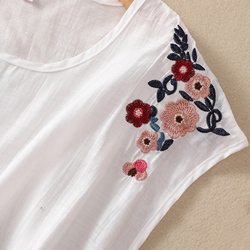 Tactile Cotton Linen Embroidered Mindful Meditation Vest