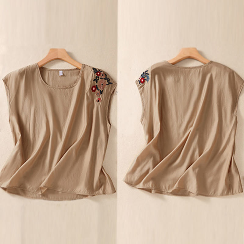 Tactile Cotton Linen Embroidered Mindful Meditation Vest