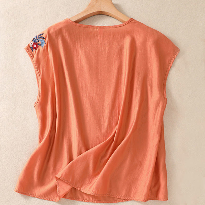 Tactile Cotton Linen Embroidered Mindful Meditation Vest