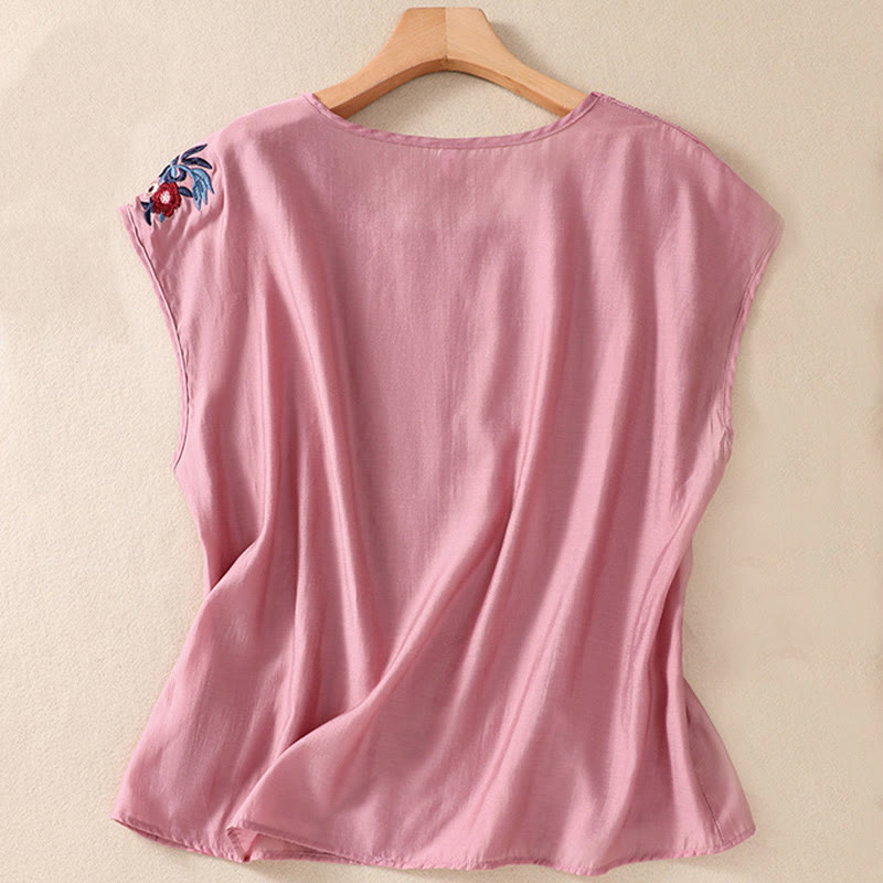 Tactile Cotton Linen Embroidered Mindful Meditation Vest
