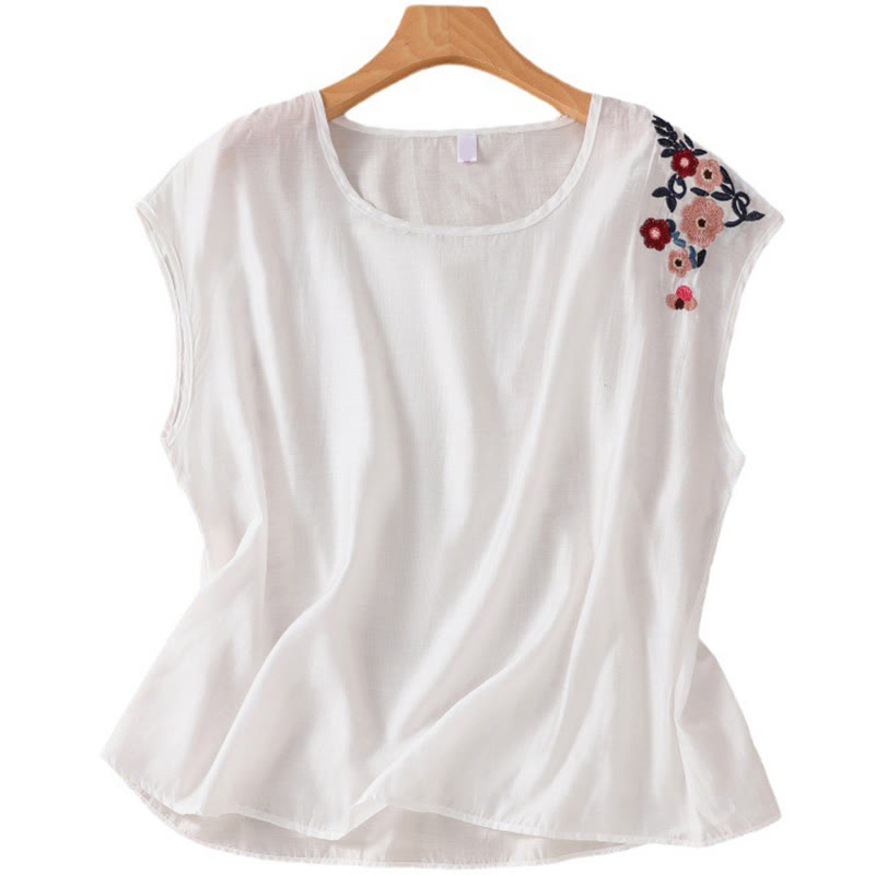 Tactile Cotton Linen Embroidered Mindful Meditation Vest
