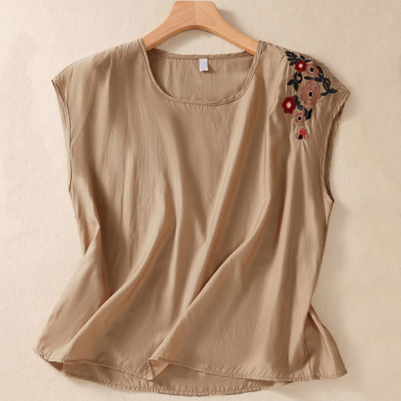 Tactile Cotton Linen Embroidered Mindful Meditation Vest