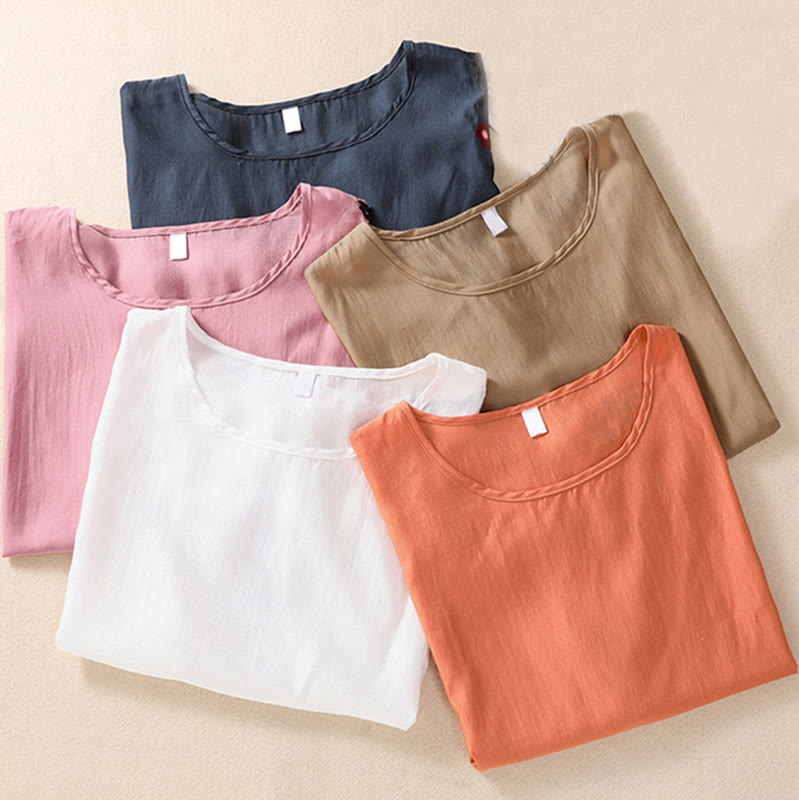 Tactile Cotton Linen Embroidered Mindful Meditation Vest
