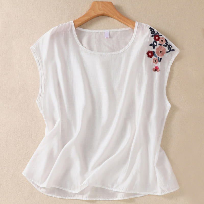 Tactile Cotton Linen Embroidered Mindful Meditation Vest