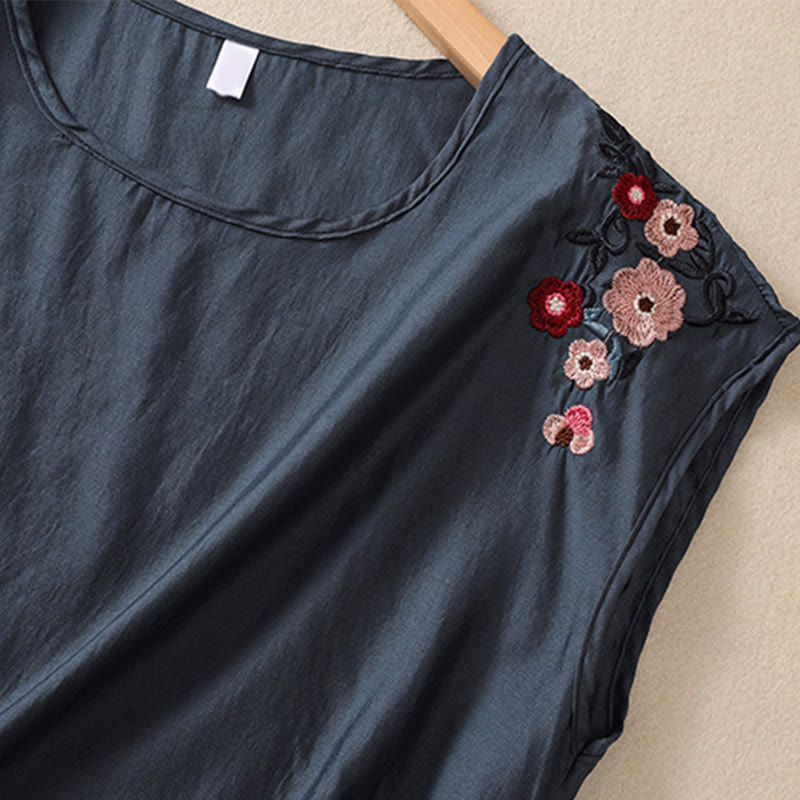 Tactile Cotton Linen Embroidered Mindful Meditation Vest