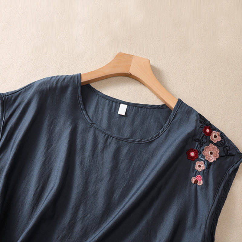 Tactile Cotton Linen Embroidered Mindful Meditation Vest