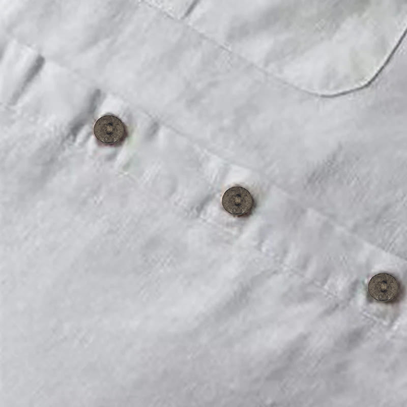 Solid Buttons Long Sleeve Women's Shirt With Pockets