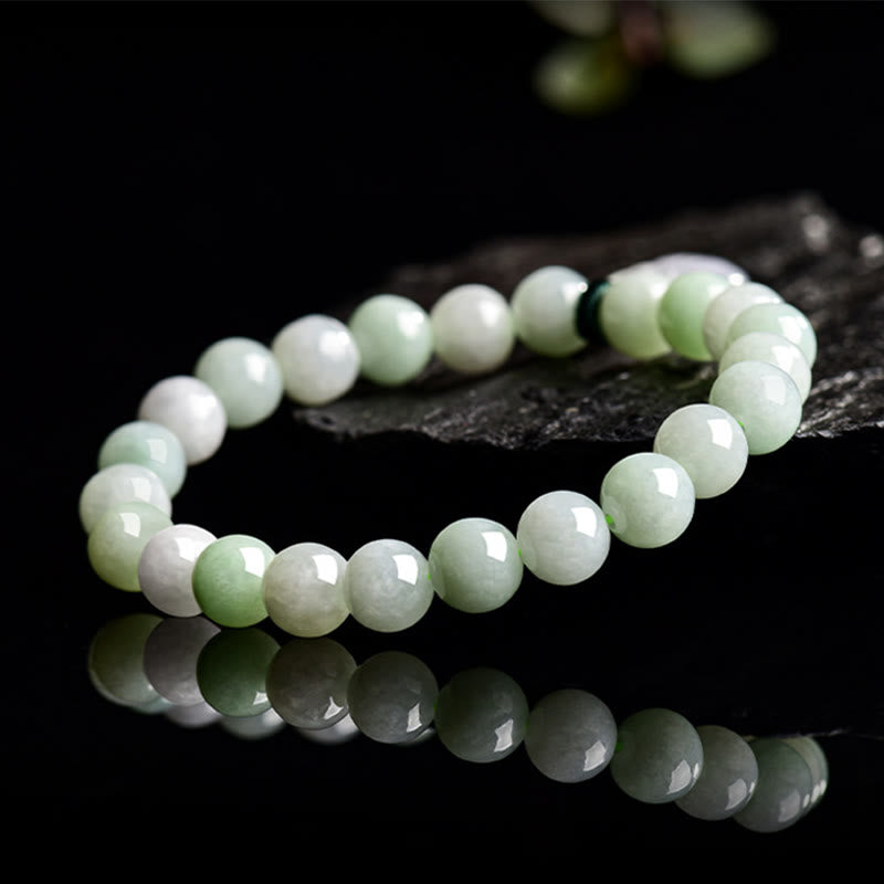 Natural Jade Hand-Carved Money Bag Charm Abundance Bracelet