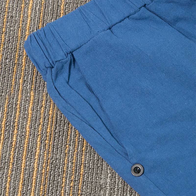 Tactile Cotton Linen Tapered Meditation Pants with Elastic Waist