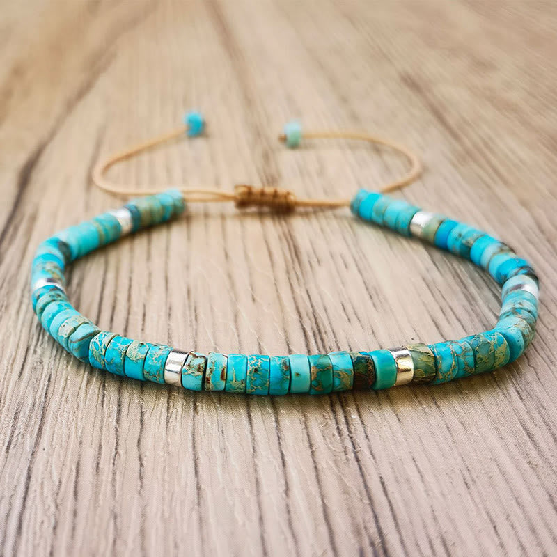 Imperial Jasper Spacer Bead Mindfulness Bracelet