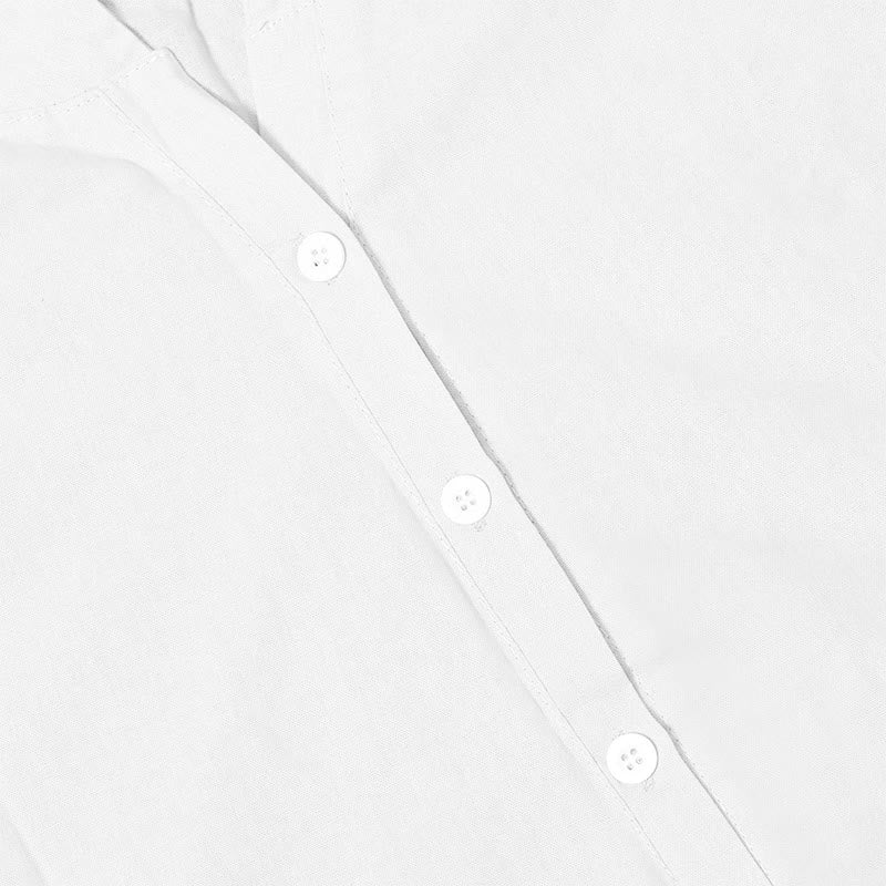 Casual Plain Button Notched Collar Women's Short Sleeve Shirt