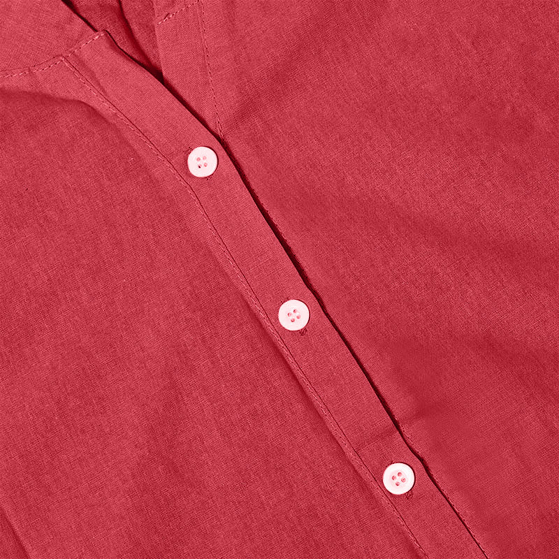 Casual Plain Button Notched Collar Women's Short Sleeve Shirt