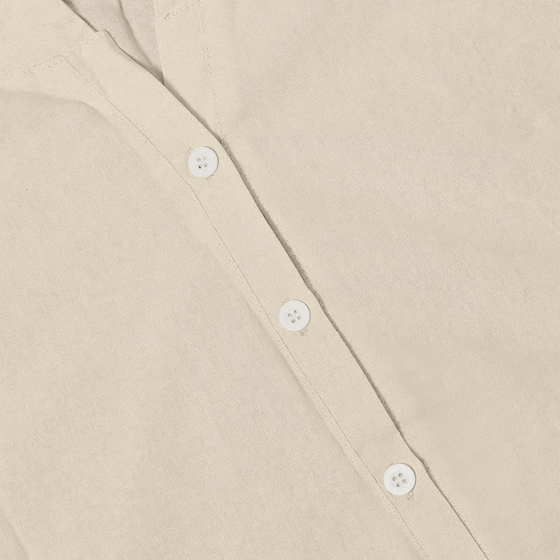 Casual Plain Button Notched Collar Women's Short Sleeve Shirt