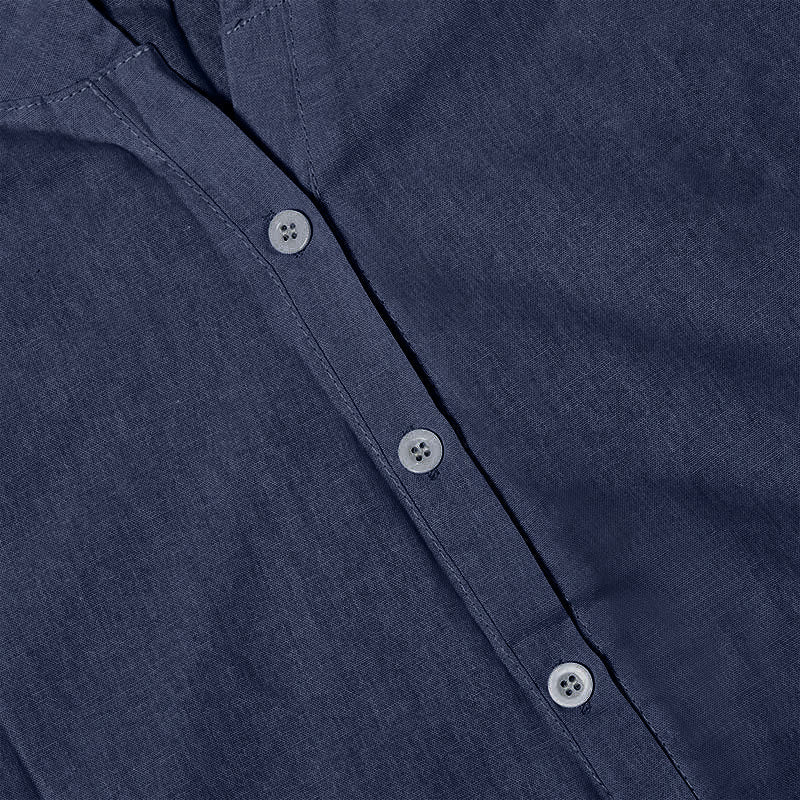Casual Plain Button Notched Collar Women's Short Sleeve Shirt