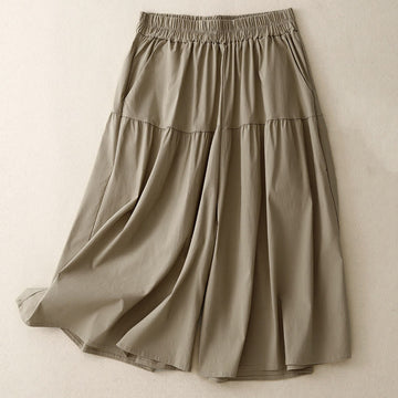 Tactile Cotton Linen Cropped Wide-Leg Meditation Pants