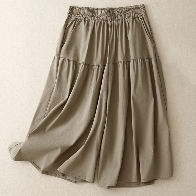 Tactile Cotton Linen Cropped Wide-Leg Meditation Pants