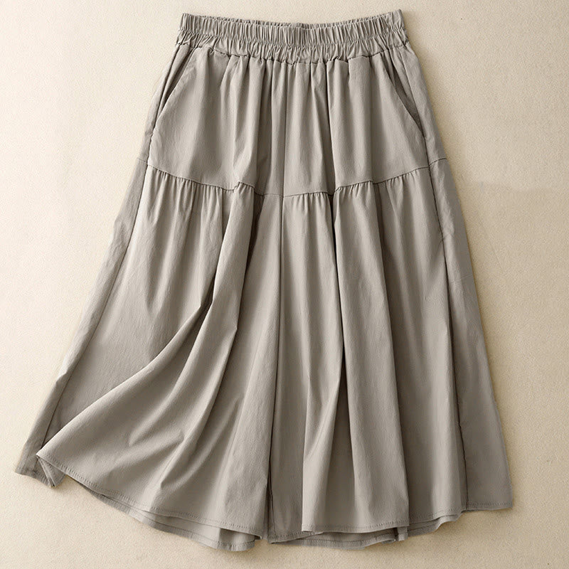 Tactile Cotton Linen Cropped Wide-Leg Meditation Pants