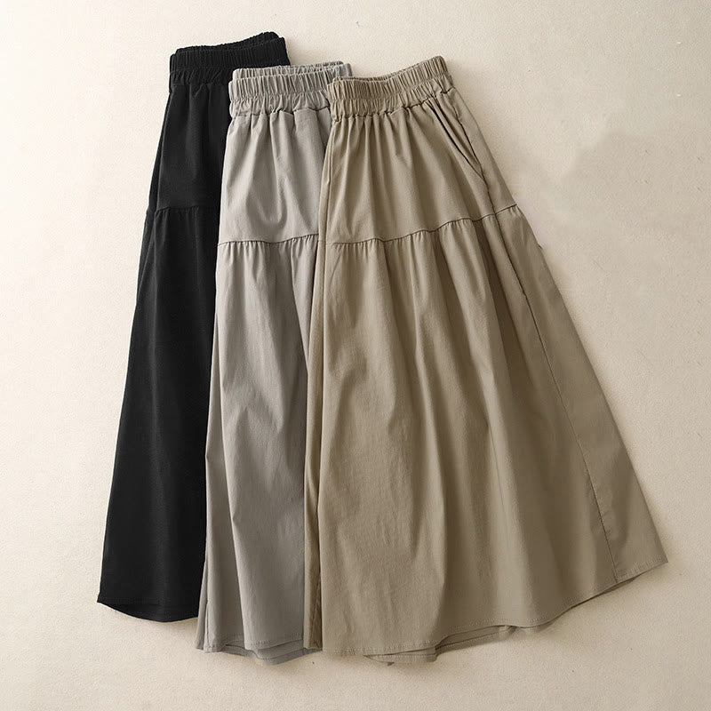 Tactile Cotton Linen Cropped Wide-Leg Meditation Pants