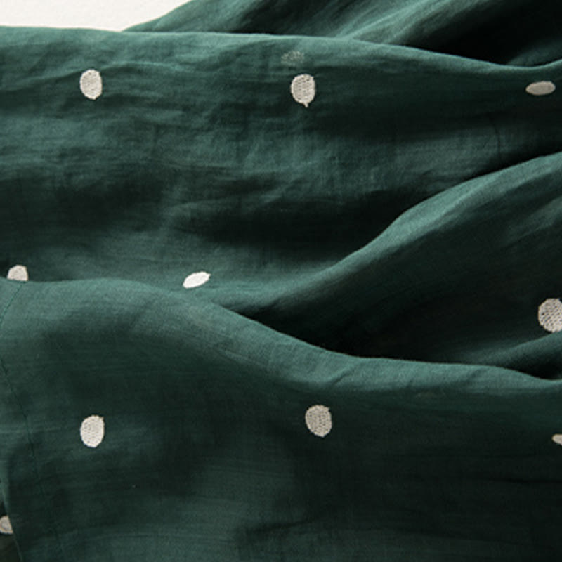 Artistic Vintage Dot Pattern Women's Pleated Skirt