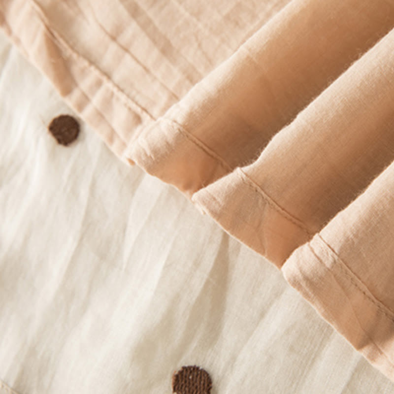 Artistic Vintage Dot Pattern Women's Pleated Skirt