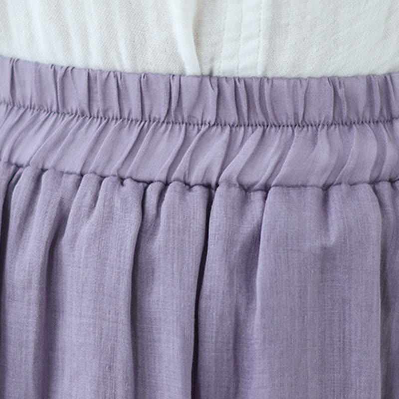 Cotton Linen Irregular Drape Mindful Movement Skirt
