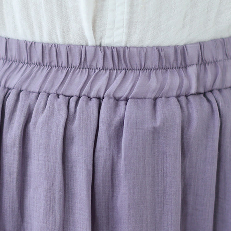 Cotton Linen Irregular Drape Mindful Movement Skirt