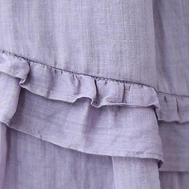 Cotton Linen Irregular Drape Mindful Movement Skirt