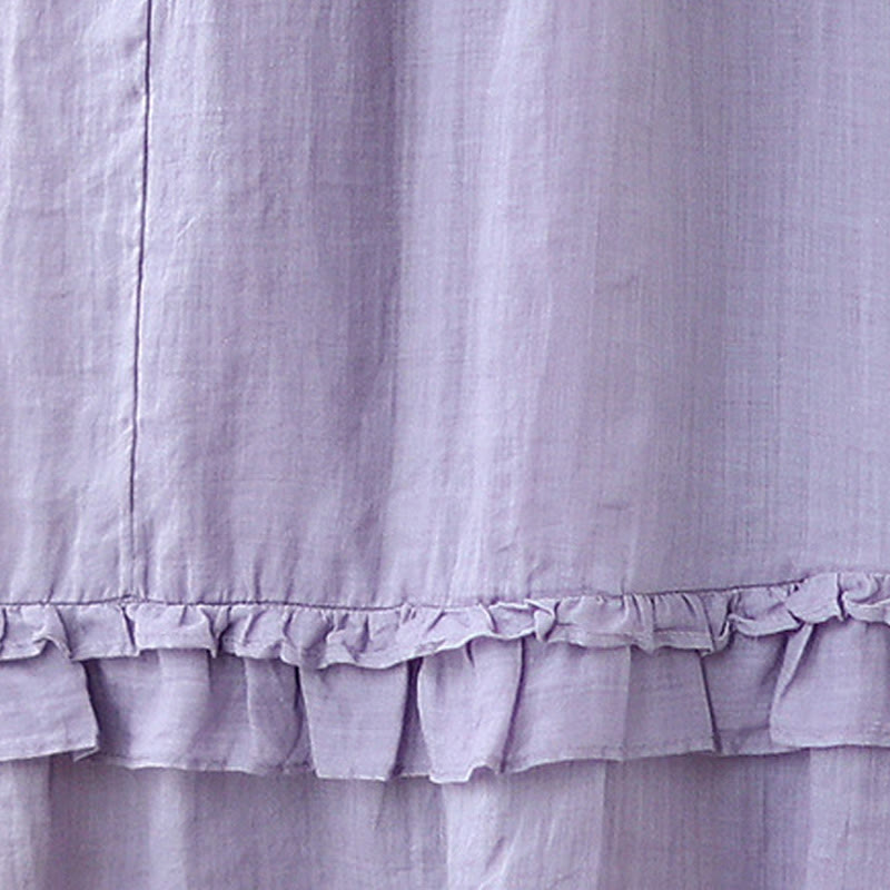 Cotton Linen Irregular Drape Mindful Movement Skirt