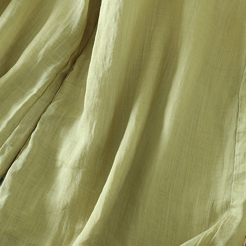 Casual Plain Lined Ribbon Elastic Women's Polyester Wide Leg Pants With Pockets