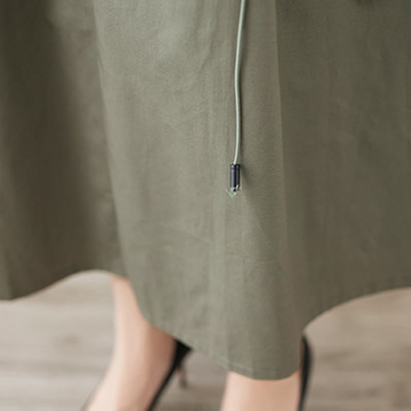 Tactile Cotton Pleated Minimalist Meditation Skirt