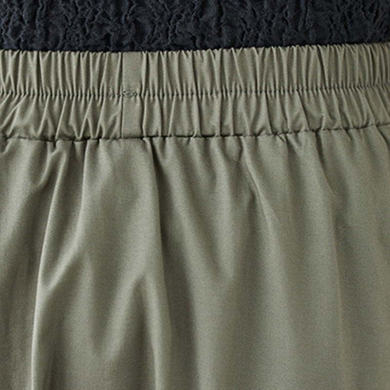 Tactile Cotton Pleated Minimalist Meditation Skirt