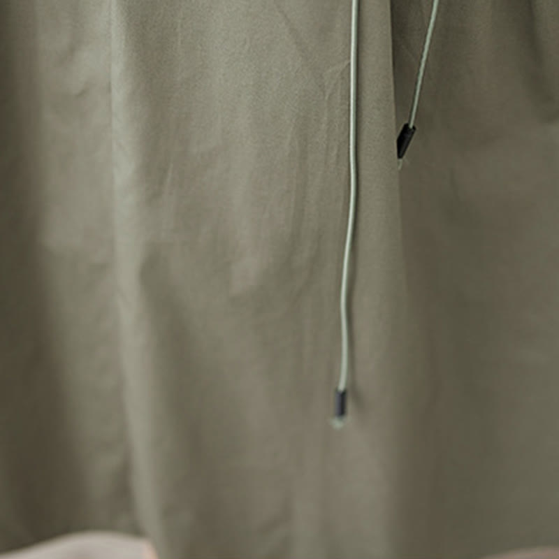 Tactile Cotton Pleated Minimalist Meditation Skirt